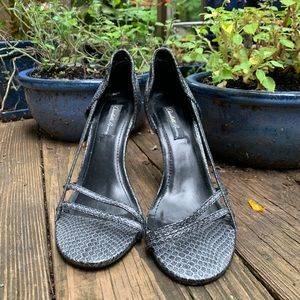 Faux Snake Skin Heels